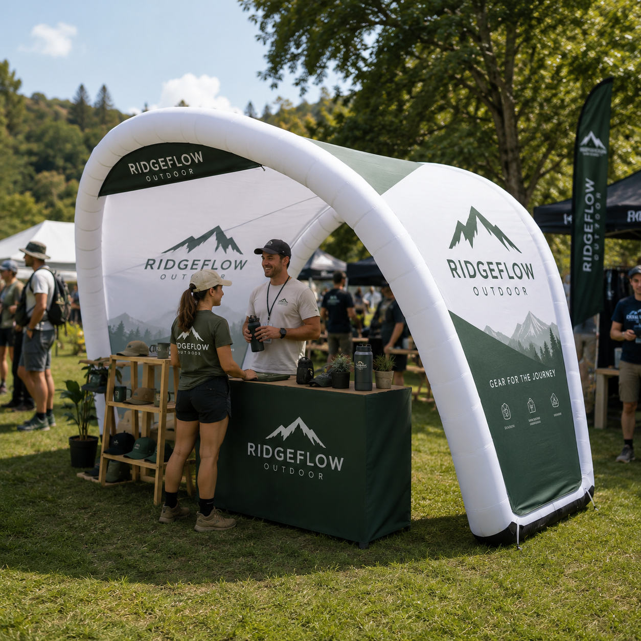 Tenda gonfiabile a forma di U